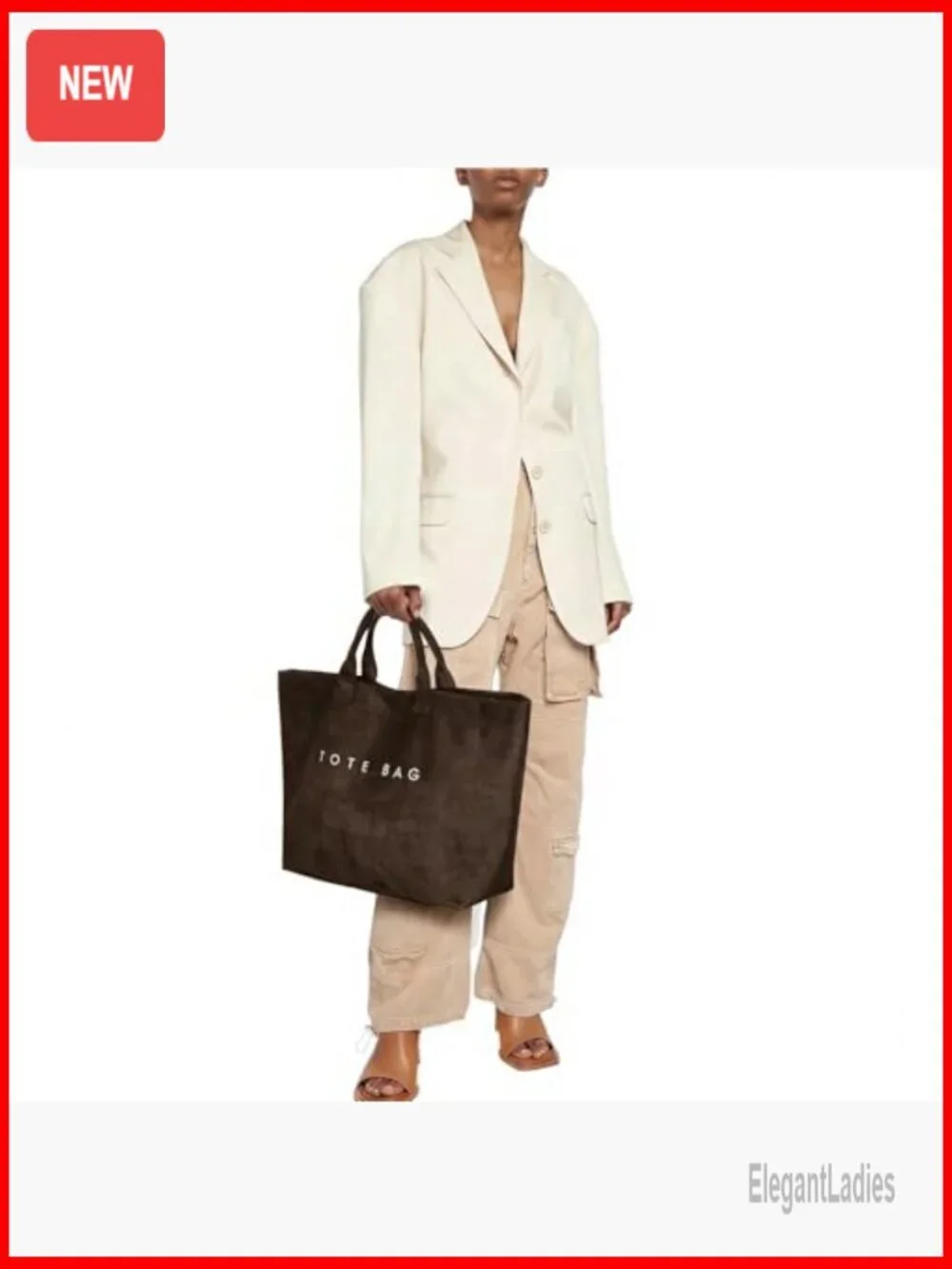 Suede Hobo Tote Bag Minimalist Chic Work Travel Handbag Large Capacity
